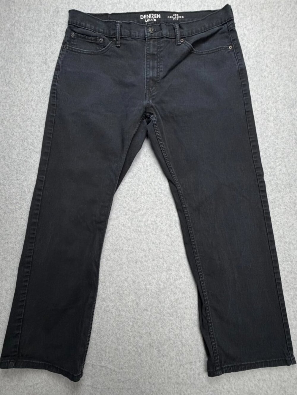 Denizen By Levi's 285 Jeans Mens 36x30 Black Denim Straight Leg Relaxed Fit